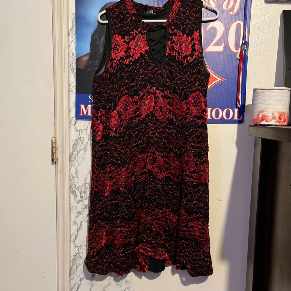 Red and Black Dress